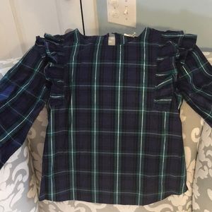 NWT Crewcuts Plaid Blouse sz Large
